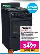 Univa 4 Plate Electric Stove 500mm (U405-1)