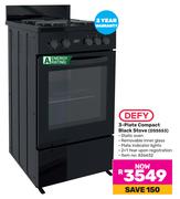 Defy 3 Plate Compact Black Stove DSS553