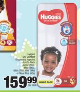 Huggies Dry Comfort Disposable Nappies Jumbo Pack-Per Pack