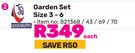 Kookaburra Garden Set Size 3-6-Each