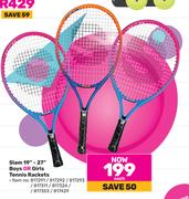 Slam 19"-27" Boys Or Girls Tennis Rackets-Each