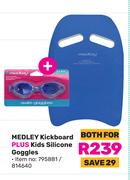 Medley Kickboard Plus Kids Silicone Goggles-Both For