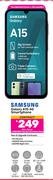 Samsung Galaxy A15 4G Smartphone-On 1.3GB Red Top Up Core More Data
