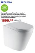 Sensea Compacta Toilet Floor Mounted Ceramic White W43.5cm x D56cm x H42cm