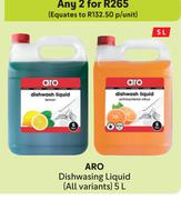 Aro Dishwashing Liquid (All Variants)-For Any 2 x 5Ltr