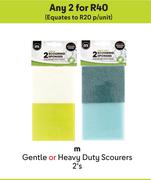 M Gentle Or Heavy Duty Scourers-For Any 2 x 2's Pack