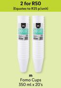 M Fomo Cups 350ml-For 2 x 20's Pack