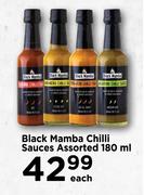Black Mamba Chilli Sauces Assorted-180ml Each