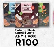 Carbsmart Rusks Assorted-For Any 3 x 200g