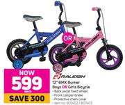 Raleigh 12" BMX Burner Boys Or Girls Bicycle-Each