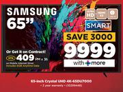 Samsung 65" Crystal UHD 4K TV 65DU7000-On Mobile Internet Silver