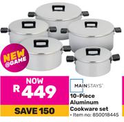 Mainstays 10-Piece Aluminium Cookware Set-Per Set