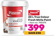 Plascon True Colour Fresh White Paint-20Ltr
