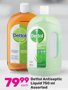 Dettol Antiseptic Liquid Assorted-750ml Each