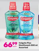 Colgate Plax Mouthwash Assorted-500ml Each
