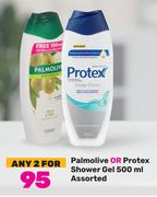 Palmolive Or Protex Shower Gel Assorted-For Any 2 x 500ml