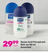 Sanex Anti Perspirant Roll On Assorted-50ml Each
