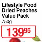 Lifestyle Food Dried Peaches Value Pack-750g