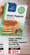 Glutagon Classic Waffles Waffle Mix Or Classic Flapjacks Pancake Mix Assorted-375g Each