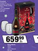 Remy Martin VSOP 750ml With 2 Glasses Gift Set-Per Pack