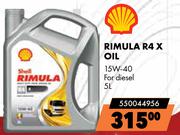 Shell Rimula R4 X Oil 15W-40 550044956-5Ltr 