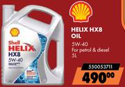 Shell Helix HX8 Oil 5W-40 550053711-5Ltr