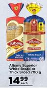 Albany Superior White Bread Or Thick Sliced-700g Each