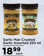 Garlic Man Crushed Garlic Assorted-250ml Each