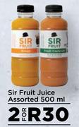 Sir Fruit Juice Assorted-For 2 x 500ml