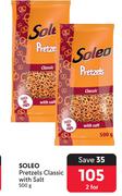 Soleo Pretzels Classic With Salt-For 2 x 500g