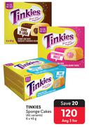 Tinkies Sponge Cakes (All Variants)-For Any 3 x 6 x 45g