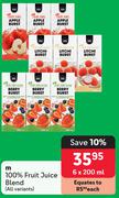 M 100% Fruit Juice Blend (All Variants)-6 x 200ml
