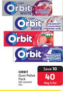 Orbit Gum Pellet Pack (All Variants)-For Any 4 x 10's Pack
