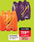 Lucozade Energy Drink (All Variants)-6 x 500ml