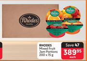 Rhodes Mixed Fruit Jam Portions-200 x 15g Each
