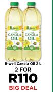 B-Well Canola Oil-For 2 x 2l