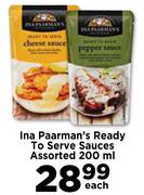 Ina Paarman's Ready To Serve Sauces Assorted-200ml Each