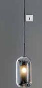 K.Light New York Smoke Gls Cylinder Pendant Light