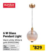 Eurolux 6W Glass Pendant Light