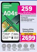Samsung Galaxy A04s Smartphone-On 1.2GB Red Top Up Core More Data
