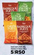 Food Lover's Puffs BBQ, Chutney Or Cheese-For 5 x 100g