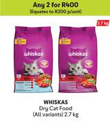 Whiskas Dry Cat Food (All Variants)-For Any 2 x 2kg