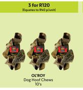 OL'ROy Dog Hoof Chews-For 3 x 10's Pack