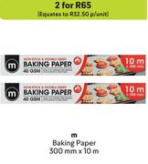 M Baking Paper 300mm X 10m-For 2