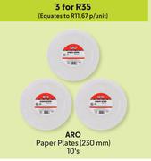 Aro Paper Plates (230mm)-For 3 x 10's Pack