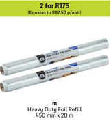 M Heavy Duty Foil Refill 450mm x 20m-For 2