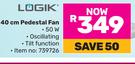 Logik 40cm Pedestal Fan 