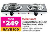 Mellerware Hotplate Double Powder Coat (Black And White)