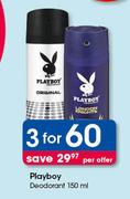 Playboy Deodorant-3 x 150ml