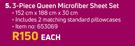 3-Piece Queen Microfiber Sheet Set-152cm X 188cm X 30cm Each